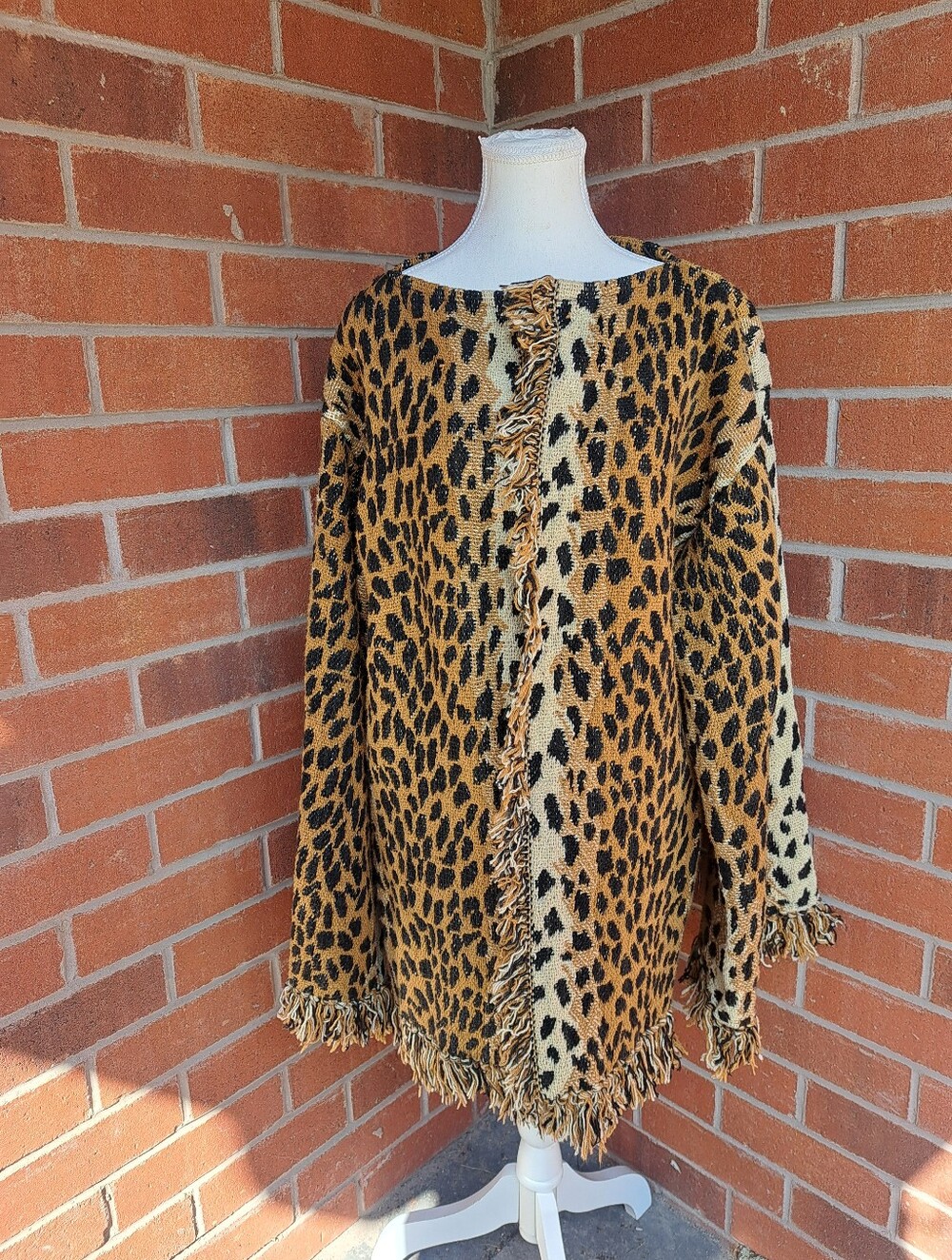 Upcycled tapestry blankrt leopard print Jacket 🐆